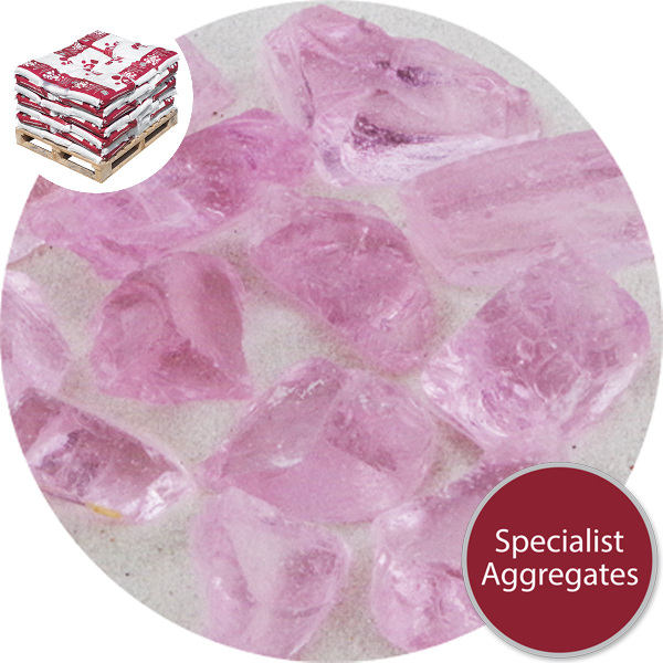 Enviro-Glass Large Gravel - Pink Crystal